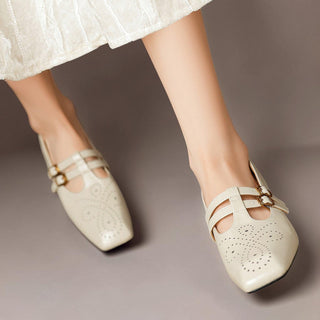 Marisol | Brogued Dual-Strap Mary Jane Pump