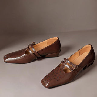 Marisol | Brogued Dual-Strap Mary Jane Pump