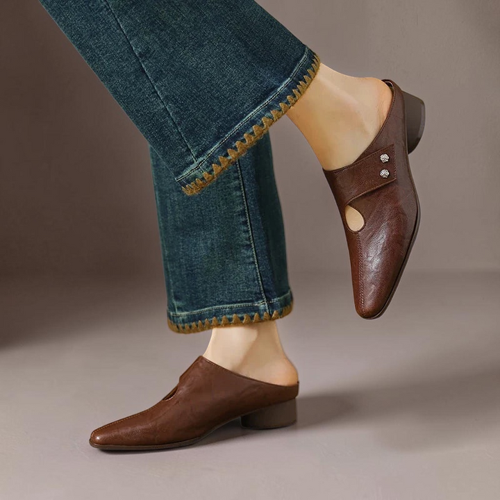 Olga | Genuine Leather Mules